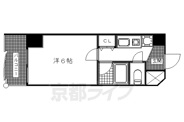 京都市東山区山崎町のマンションの間取り