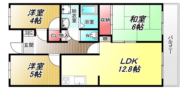 カサベルデ大正の間取り