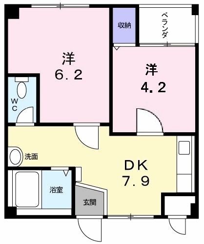 コーポＴ－１５１の間取り