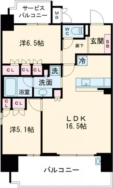 グランパセオ名駅那古野の間取り