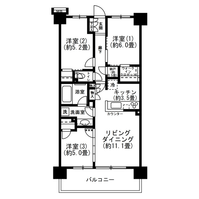 SHINTO CITYIII街区F棟の間取り