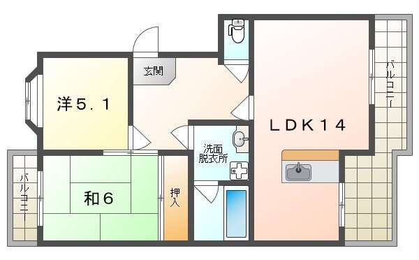 ドミシル並川の間取り