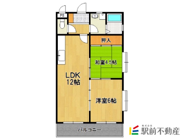 福岡市西区姪の浜のマンションの間取り