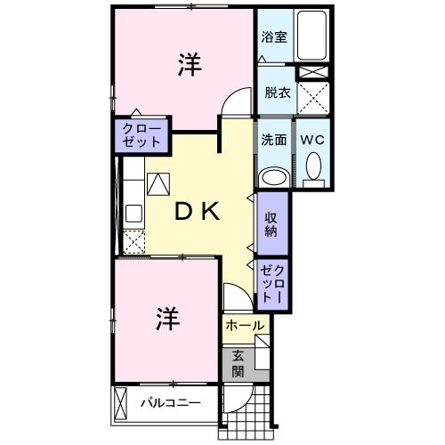 プラシード　ＮＳの間取り