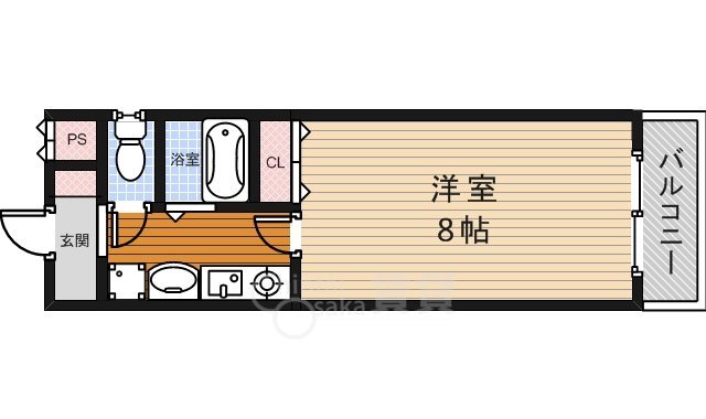 箕面市桜ケ丘のマンションの間取り