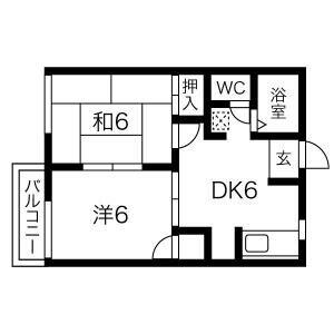 瀬戸市山口町のアパートの間取り