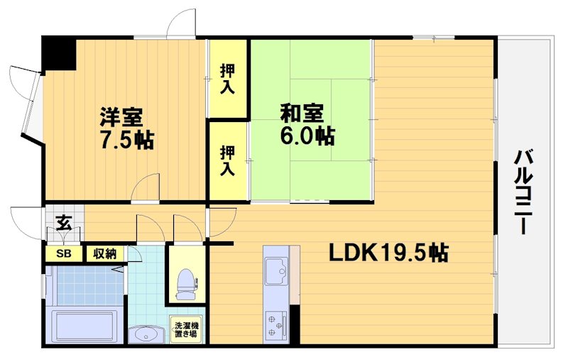 第34長栄ヴィラ大成さがの間取り