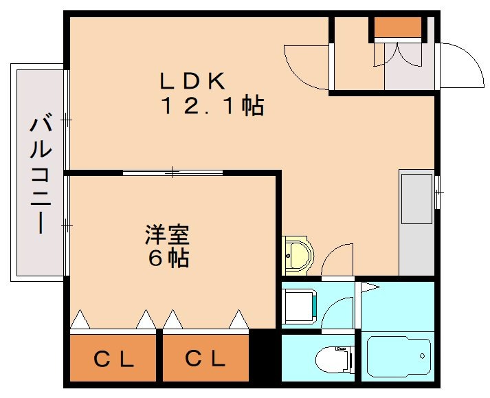 飯塚市忠隈のアパートの間取り