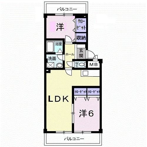 伊丹市南鈴原のマンションの間取り