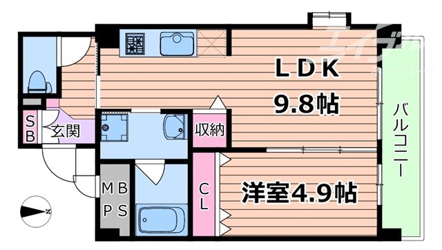 スプランディッド茨木天王の間取り