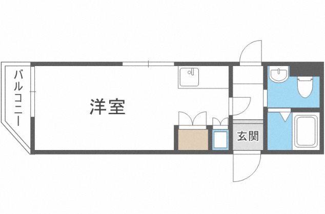 札幌市手稲区前田二条のアパートの間取り