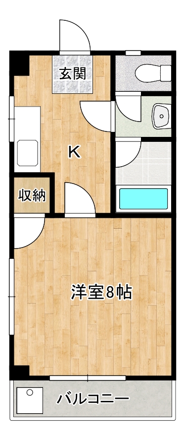 南国市東山町のアパートの間取り