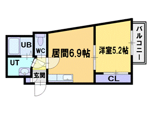 札幌市厚別区厚別中央三条のマンションの間取り