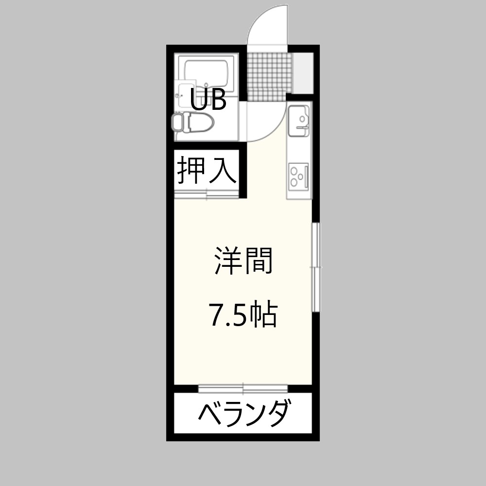 高知市寿町のマンションの間取り