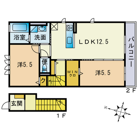 ＦＲＥＳＡ浦志Ｂの間取り