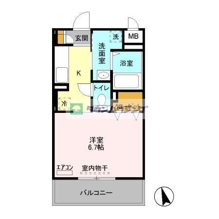 流山市大字東深井のマンションの間取り