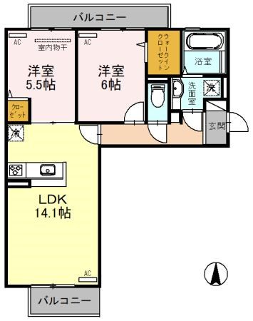 メルベイユさやかの間取り