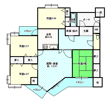 スターズマンション寿町の間取り