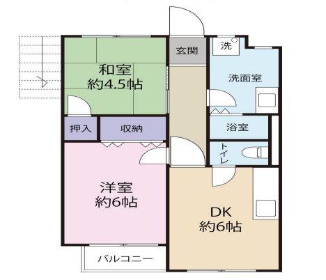 【神戸市北区南五葉のマンションの間取り】