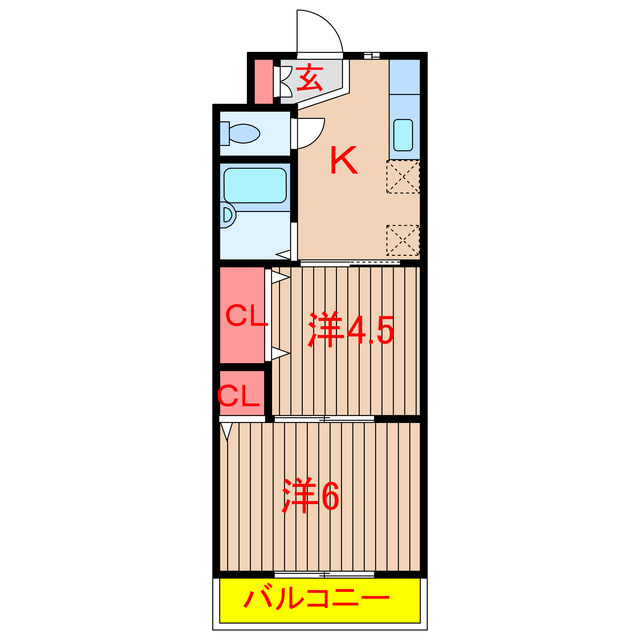 船橋市習志野台のアパートの間取り