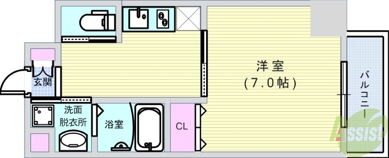 フルールアクアリオの間取り