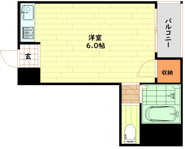 大阪市浪速区敷津西のマンションの間取り