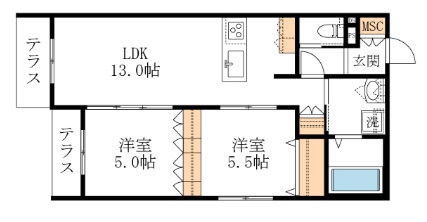 仮）橋本５丁目ヘーベルメゾンの間取り