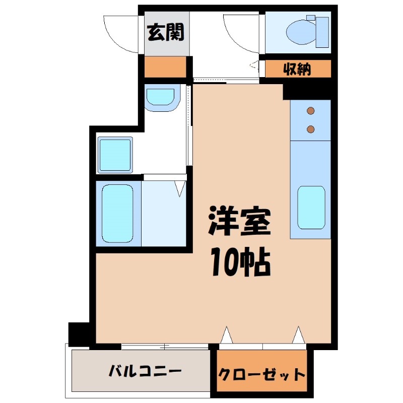 宇都宮市元今泉のマンションの間取り