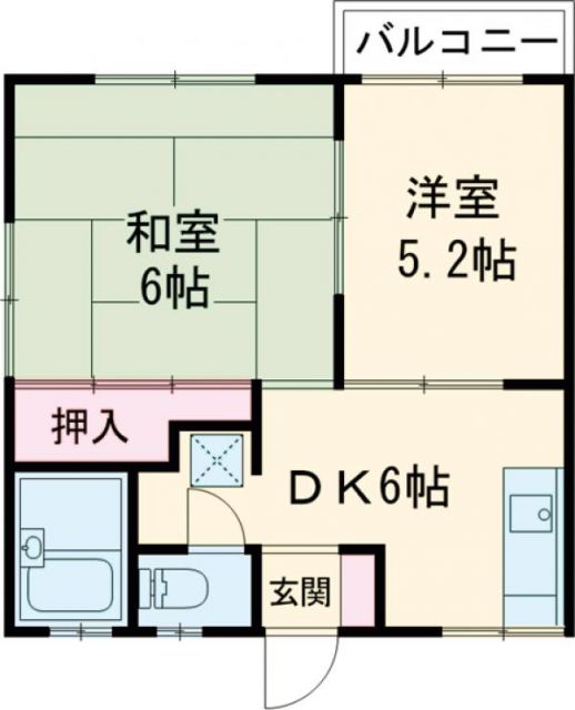 大和高田市大字池田のアパートの間取り