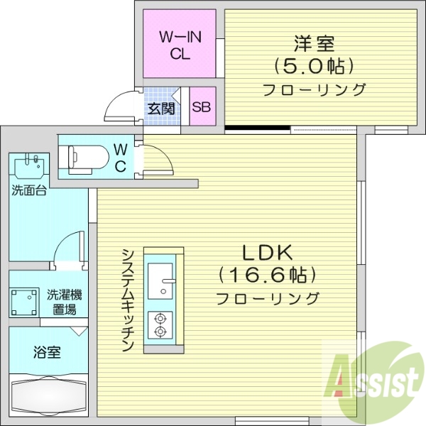 ラフィナート南16条の間取り