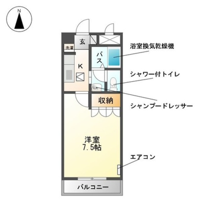 和歌山市弘西のアパートの間取り