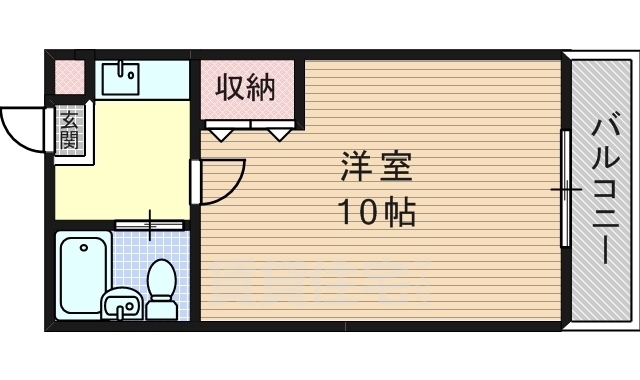 京都市南区久世上久世町のマンションの間取り