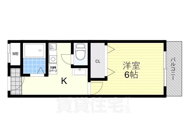 箕面市小野原東のマンションの間取り