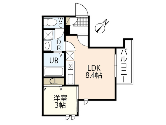 廿日市市住吉のアパートの間取り