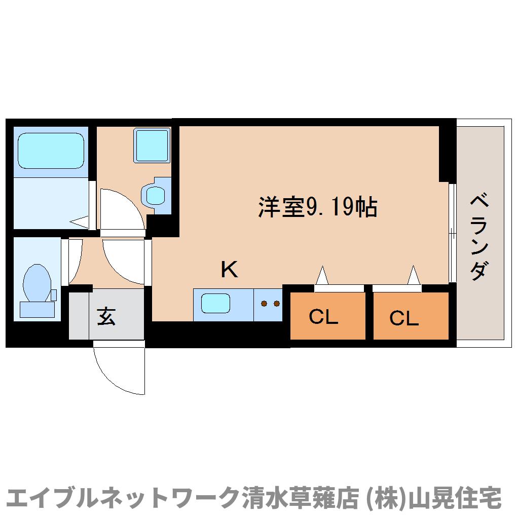 静岡市清水区谷田のマンションの間取り