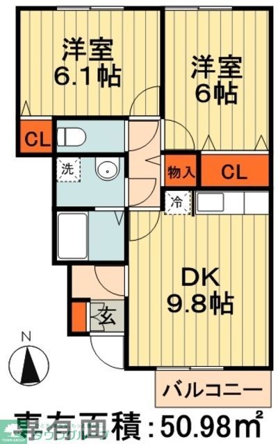 ラプランタンＡ棟の間取り