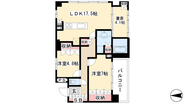 レザンドール東山元町の間取り