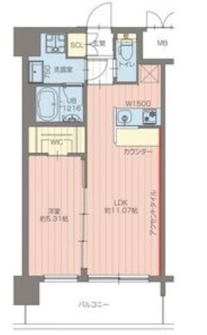 東大阪市下小阪のマンションの間取り