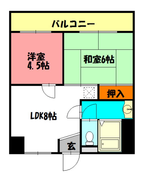 セルサス大道弐番館の間取り