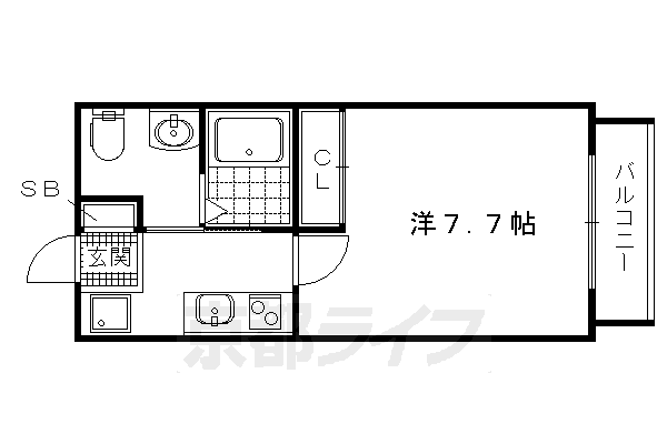 カーサ北烏丸の間取り