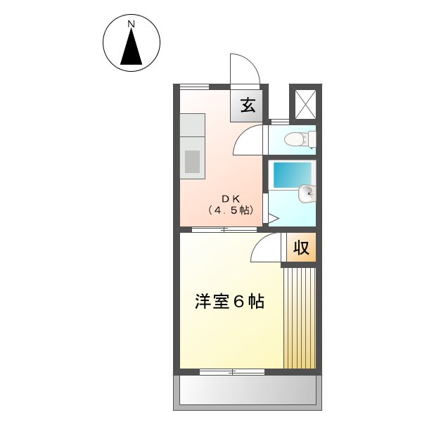 コーポ牛場の間取り