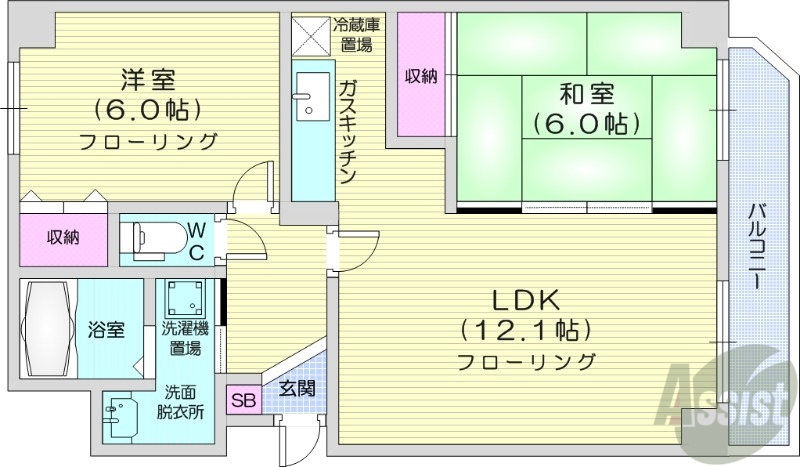 コスモ本町の間取り写真