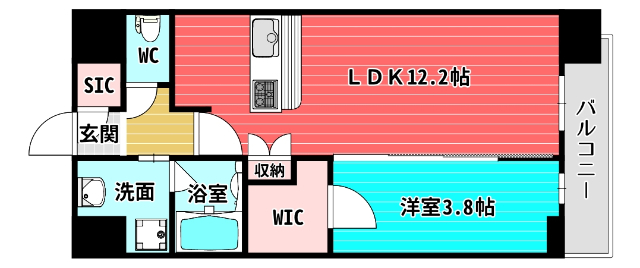 スプランディッド弁天町の間取り