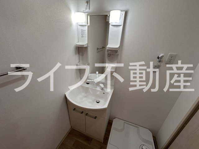 洗面設備　脱衣スペースもあります