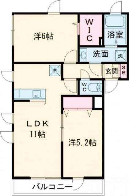 ＪＲ阪和線 久米田駅 徒歩10分 2階建 築6年の間取り写真
