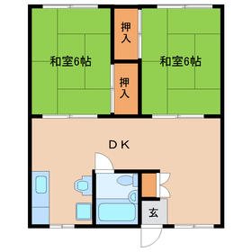 阪神本線 杭瀬駅 徒歩3分 3階建 築59年の間取り写真