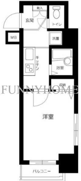 京王線 下高井戸駅 徒歩5分 9階建 築29年の間取り写真