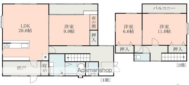 植木町広住戸建IIの間取り写真