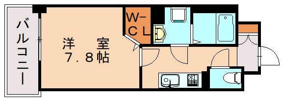 ＪＲ筑豊本線 本城駅 徒歩14分 6階建 築5年の間取り写真