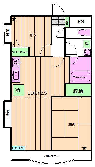 エスポワール石神井　Ａ棟の間取り